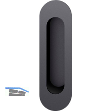 FSB Schiebet�rmuschel 42 4250 oval offen, Aluminium schwarz matt