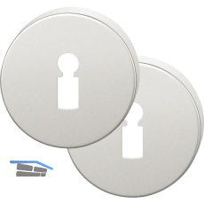 FSB Buntbartrosette rund 12 1735 00002 ASL, Aluminium silber eloxiert