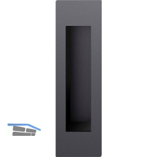 FSB Schiebet�rmuschel 42 4251 eckig offen, Aluminium schwarz matt