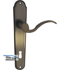 MARCHESI Dr�ckergarnitur L�FFELFORM/POSTHORN - auf Schild WC 90, patiniert