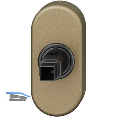 FSB Fenstergriff Adapter-Rosette oval, Aluminium mittelbronzefarbig