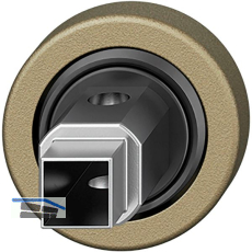 FSB Fenstergriff Adapter-Rosette rund, Aluminium mittelbronzefarbig