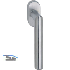MARCHESI Fenstergriff GEHRUNG, Rastung, 7 x 38 mm, Edelstahl matt