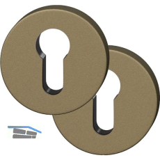 FSB Zylinderrosette rund 12 1735 00010 ASL, Aluminium mittelbronzefarbig