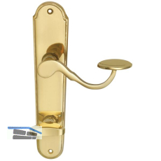 MARCHESI FH Dr�ckergarnitur POSTHORN - auf Schild WC 90, Messing poliert