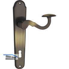 MARCHESI Dr�ckergarnitur POSTHORN - auf Schild BB 90, Messing patiniert