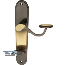 MARCHESI FH Dr�ckergarnitur POSTHORN - auf Schild WC 90, Messing patiniert