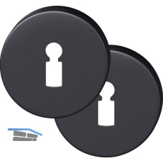 FSB Buntbartrosette rund 12 1735 00002 ASL, Aluminium schwarz matt