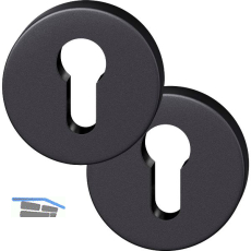 FSB Zylinderrosette rund 12 1735 00010 ASL, Aluminium schwarz matt