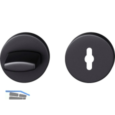 FSB WC Rosette 17 1735 00054 ASL, R/8 mm, ohne Schauscheibe, Aluminium schwarz