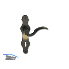 MARCHESI Dr�ckergarnitur L�FFELFORM - auf Schild BB 90, Messing patiniert