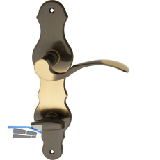 MARCHESI FH Dr�ckergarnitur L�FFELFORM - auf Schild WC 90, Messing patiniert