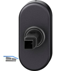 FSB Fenstergriff Adapter-Rosette oval, Aluminium schwarz matt