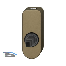 FSB Fenstergriff Adapter-Rosette oval abschlie�bar, Aluminium mittelbronzefarbig