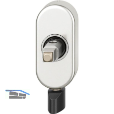FSB Fenstergriff Adapter-Rosette Selbstverriegelung, Aluminium silber eloxiert