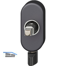 FSB Fenstergriff Adapter-Rosette Selbstverriegelung, Aluminium schwarz matt