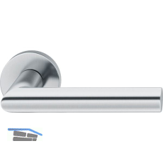 FSB Haust�rhalbgarnitur 70 1076 rechts, runde Rosette, Edelstahl matt