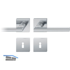 FSB Dr�ckergarnitur 12 1035 ASL auf Rosette eckig BB, silber eloxiert