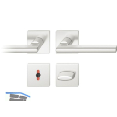 FSB Dr�ckergarnitur 12 1035 ASL auf Rosette eckig WC, Edelstahl matt