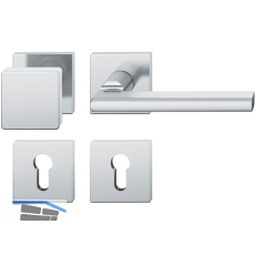 FSB Wechselgarnitur 12 1035 ASL auf Rosette eckig PZ, Knopf fest,silber eloxiert