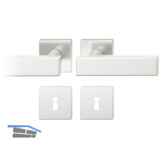 FSB Dr�ckergarnitur 12 1003 ASL auf Rosette eckig BB, silber eloxiert