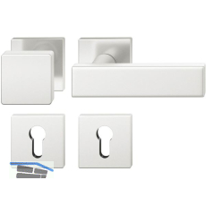 FSB Wechselgarnitur 12 1003 ASL auf Rosette eckig PZ, Knopf fest,silber eloxiert