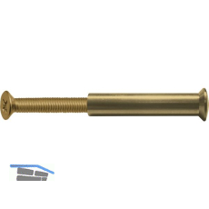 H�lsenschraube f. Bohrung � 5 mm, TS - 45 mm, M 4 x 25, Messing blank