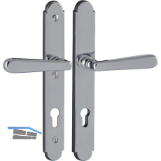 Sicherheits-Dr�ckergarnitur ALT-WIEN auf Schild PZ88, Messing verchromt