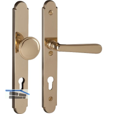 Sicherheits-Wechselgarnitur ALT-WIEN auf Schild PZ88, Messing poliert