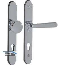 Sicherheits-Wechselgarnitur ALT-WIEN auf Schild PZ88, Messing verchromt