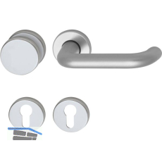 Wechselgarnitur SCH U - Form - auf Rosette PZ, silber eloxiert