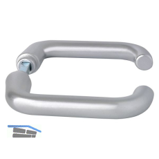 Dr�ckerpaar SCH U - Form, - 43 mm, silber eloxiert