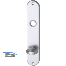 Langschild SCH-Line U-Form, WC 90, Alu silber eloxiert