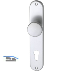 Knopflangschild SCH-Line U-Form PZ 88, silber eloxiert