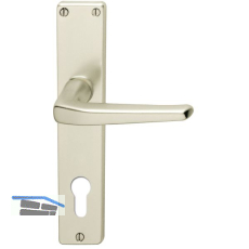 Dr�ckergarnitur EUROPA - auf Schild PZ 88, 38 - 42, Neusilber eloxiert