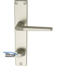 Dr�ckergarnitur EUROPA - auf Schild WC 90, 38 - 42, Neusilber eloxiert