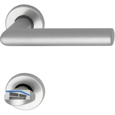 Dr�ckergarnitur SCH L - Form - auf Rosette WC, 38 - 43, silber eloxiert