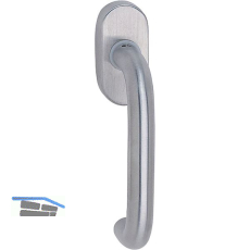 Fenstergriff SCH - Line U - Form - verdeckt geschr., VK 7 x 35 mm, silber elox.