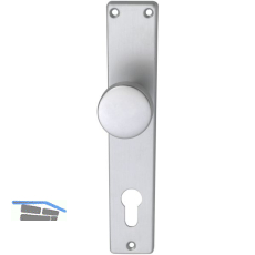 SCH-LINE Knopflangschild EUROPA, PZ 88, Wechsel-Rollstift M 10, silber elox.