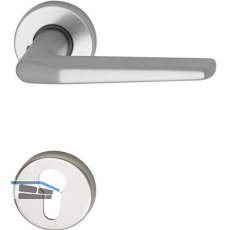 Dr�ckergarnitur EUROPA - auf Rosette PZ, 38 - 42, silber eloxiert