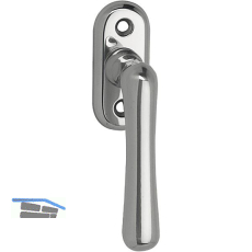 GRUNDMANN Fenstergriff ELEGANT 504H - sichtbar geschraubt, 7x35, Alu poliert