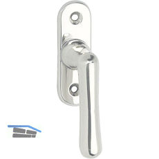 GRUNDMANN Fenstergriff WG ELEGANT 504 -gerade,VK 7 x 35 mm, Alu poliert