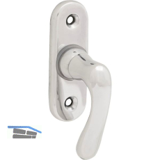 GRUNDMANN Fenstergriff WG ELEGANT 505 - gebogen, VK 7 x 35 mm, Alu poliert