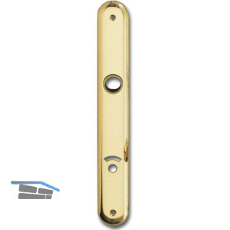 Langschild ELEGANT, WC 90, f�r Not�ffner, Messing poliert