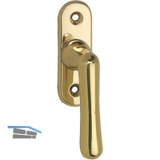 GRUNDMANN Fenstergriff WG ELEGANT 504 -gerade,VK 7 x 35 mm, Messing poliert