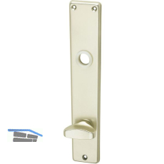 Langschild WG 2000, WC 90, m. Drehknopf, Alu neusilber eloxiert