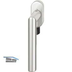 FSB Fenstergriff 34 1076 mit Selbstverriegelung, Aluminium silber eloxiert