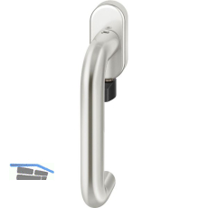 FSB Fenstergriff 34 1070 mit Selbstverriegelung, Aluminium silber eloxiert
