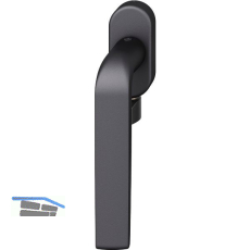 FSB Fenstergriff 34 1267 mit Selbstverriegelung, Aluminium schwarz matt
