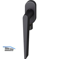 FSB Fenstergriff 34 1005 mit Selbstverriegelung, Aluminium schwarz matt